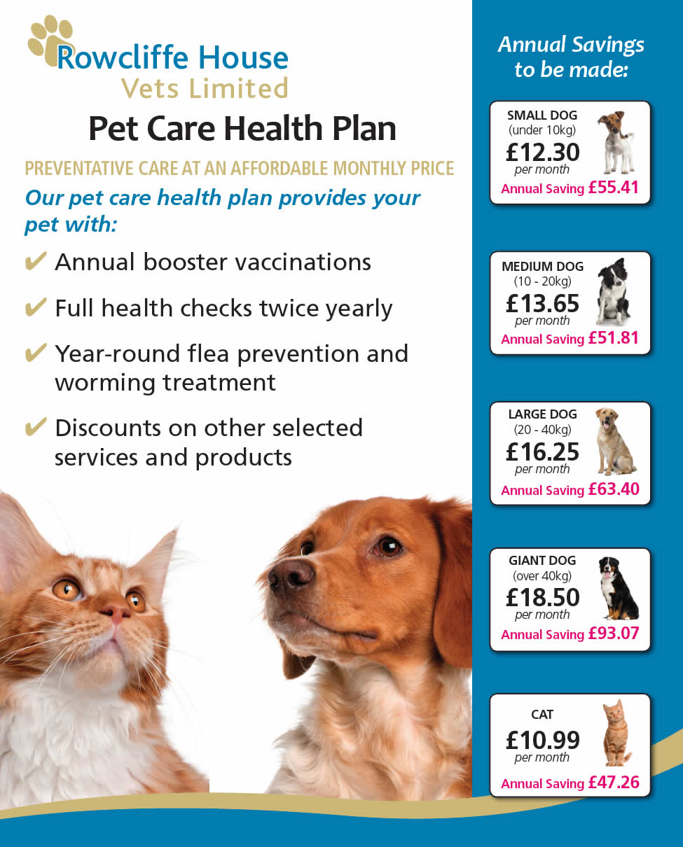 Pet Care Plan at Rowcliffe House Vets